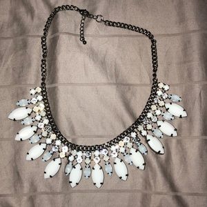 White statement necklace